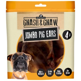 Huntley's Jumbo Pig Ears 4pk