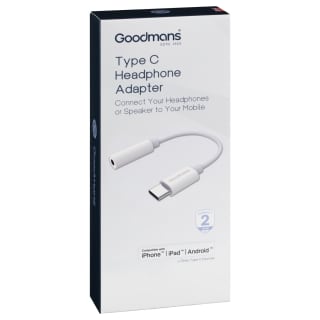 Goodmans Type C Headphone Adapter - White
