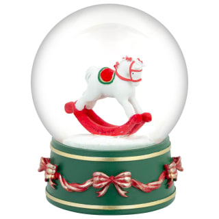 Festive Snow Globe - Rocking Horse