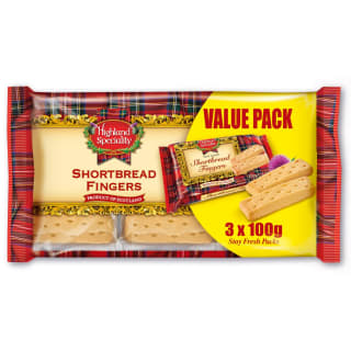 Highland Speciality Shortbread Fingers 3 x 100g