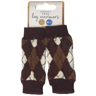 Perfect Paws Dog Leg Warmers 2pk - Brown