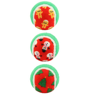 Christmas Tennis Balls 3pk - Mixed
