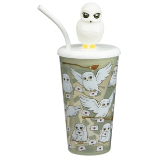 Harry Potter Plastic Cup with Straw - Hedwig