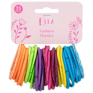 Ella Fashion Elastic Bobbles 35pcs - Multicolour