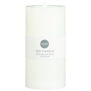 Simply Everyday LED Candle with Moving Wick 15cm