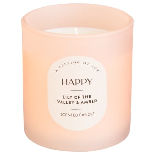 Happy Scented Candle - Lilly of the Valley & Amber