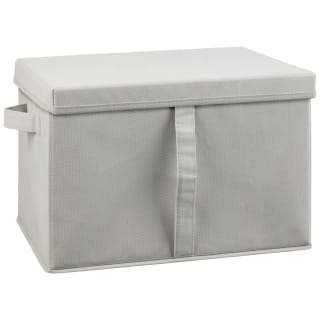 Large Collapsible Grey Storage Box with Lid