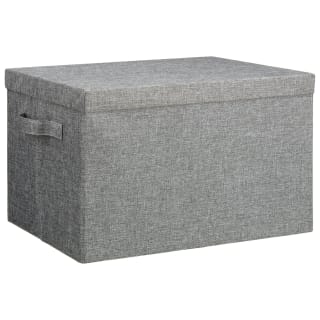 Foldable Linen Effect Box with Lid - Grey