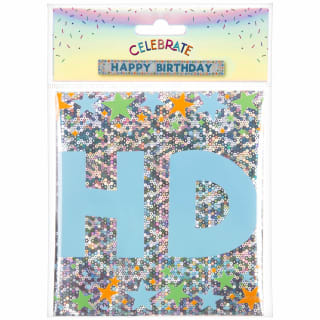 Happy Birthday Banner - Blue