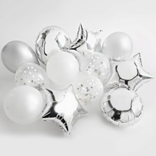 Metallic Party Balloons 12pk - Silver