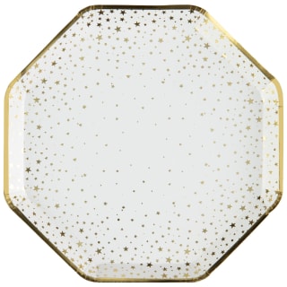 Metallic Party Plates 15pk - Gold