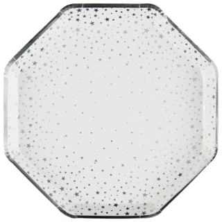 Metallic Party Plates 15pk - Silver