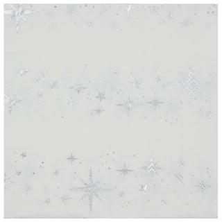 Christmas Foil Napkin 25pk - Silver