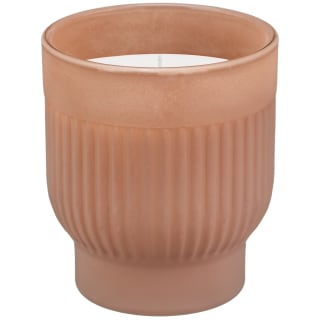 Matte Glass Ribbed Candle - Rust