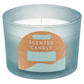 3 Wick Scented Candle - Melon Musk