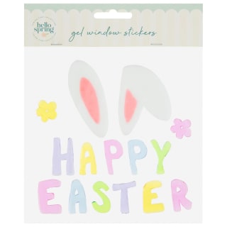 Hello Spring Gel Window Stickers - Happy Easter