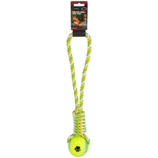Barkhaus Tennis Ball Rope Toy - Green