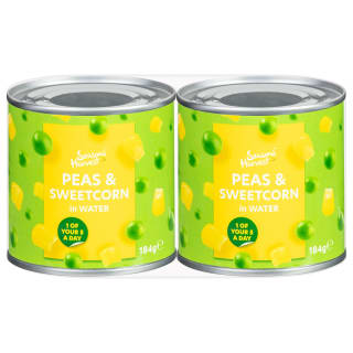 Season's Harvest Peas & Sweetcorn in Water 2pk