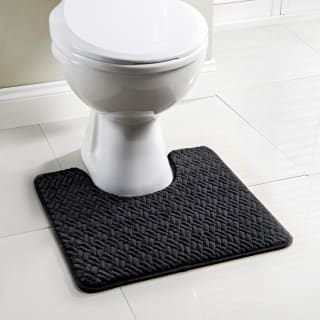 Addis Chevron Embossed Memory Foam Pedestal Mat - Black