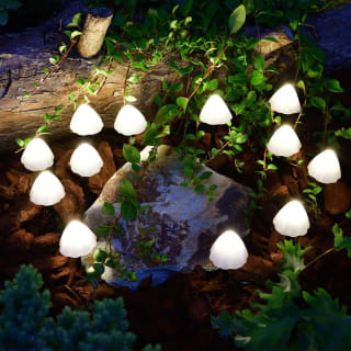 Solar Living Mushroom Lights 12pk - Warm White