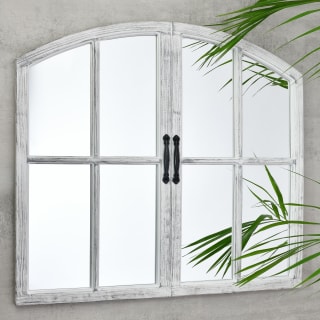 Door Effect Garden Mirror - White
