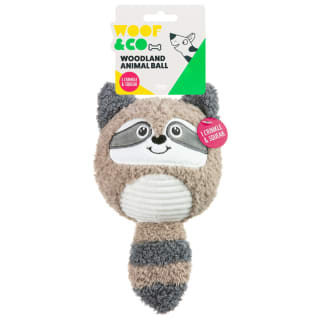 Woodland Animal Ball Puppy Toy - Raccoon