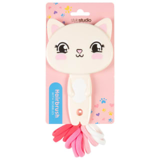 Animal Hair Brush with Bobbles - Cat