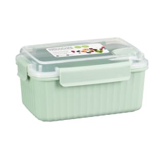 Ribbed Clip Lock Container - Sage