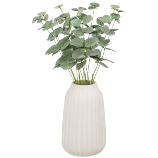 Ribbed Vase with Eucalyptus