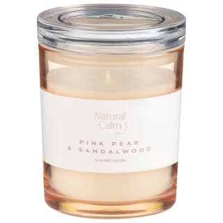 Natural Calm Large Glass Scented Candle - Pink Pear & Sandalwood