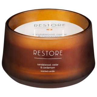 Large 3 Wick Scented Candle Restore - Sandalwood Cedar & Cardamom