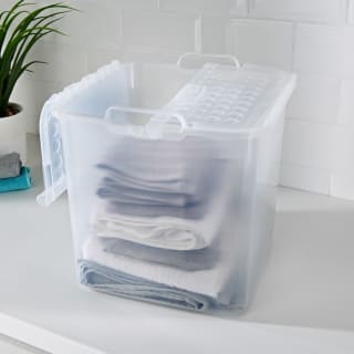 Hinge Lid Storage Box 25L - Clear