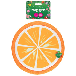 Cool Vibes Fruity Flyer Dog Toy - Orange