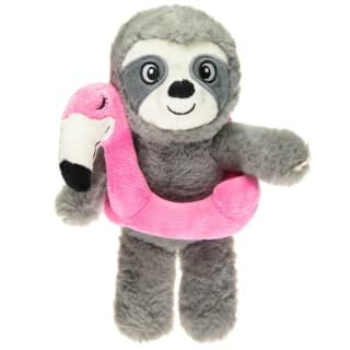Cool Vibes Summer Sloth Dog Toy - Flamingo