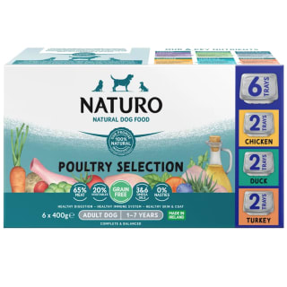 Naturo Grain-Free Adult Dog Food 6pk - Poultry Selection