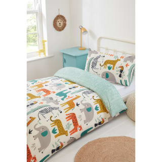 Simply Kids Green Single Duvet Set - Safari