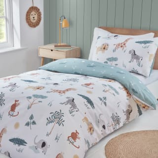 Simply Kids Green Single Duvet Set - Safari