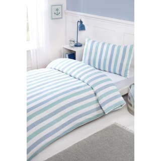 Simply Kids Striped Single Duvet Set - Blue & Green
