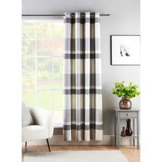 Home Collection Country Check Panels 54 x 86&quot; - Grey