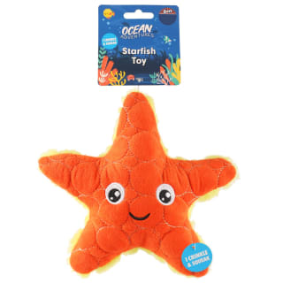 Ocean Adventures Tough Starfish Dog Toy - Orange