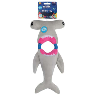 Ocean Adventures Shark Dog Toy - Grey