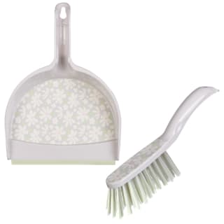 Printed Dustpan & Brush - Daisy
