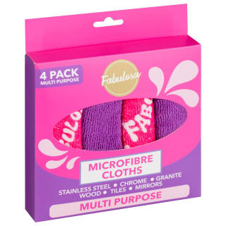 Fabulosa Multipurpose Microfibre Cloths 4pk