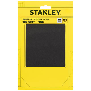 Stanley Aluminium Oxide Paper 10pk - 180 Grit Fine