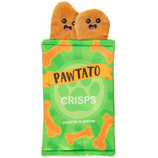 Crinkly Crisps Dog Toy - Green