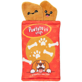 Crinkly Crisps Dog Toy - Red