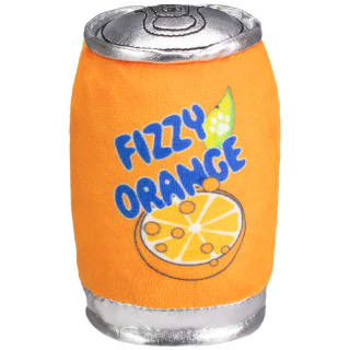Plush Can Dog Toy - Fizzy Orange