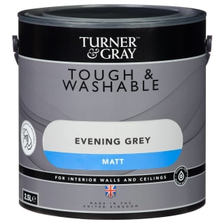 Turner & Gray Tough & Washable Matt Emulsion Paint 2.5L - Evening Grey
