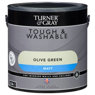 Turner & Gray Tough & Washable Matt Emulsion Paint 2.5L - Olive Green