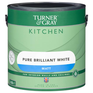 Turner & Gray Kitchen Matt Paint 2.5L - Pure Brilliant White